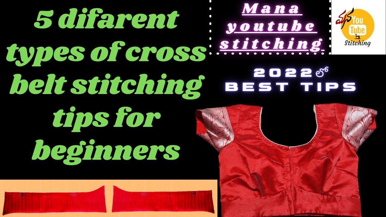 @Manayoutubestitching412 simple cross belt stitching in telugu, 5 deferent types stitching tips
