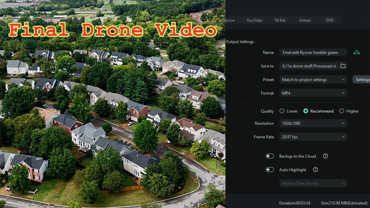 👉 Final Drone Video Edit | Filmora + Real Estate Media