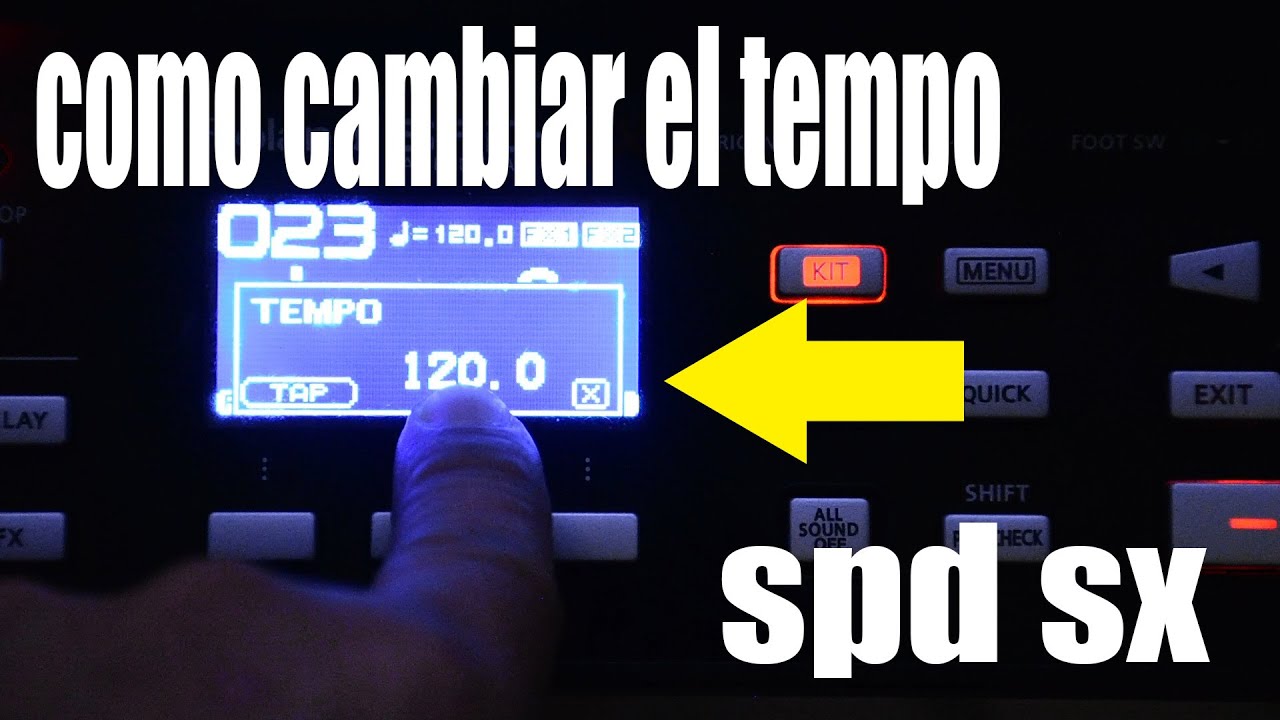 COMO CAMBIAR EL TEMPO O VELOCIDAD EN LOS LOOPS  Roland SPD SX