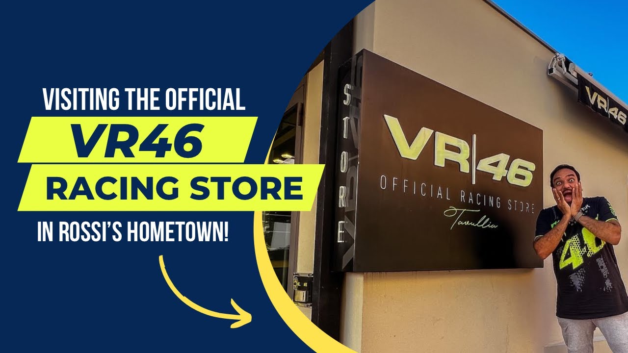 Visiting the official VR46 store in Rossi's hometown - vlog