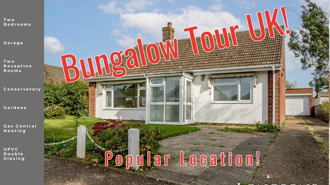 BUNGALOW TOUR UK  Conservatory & Gardens!  £260,000 Swaffham, Norfolk, Longsons Estate Agents.