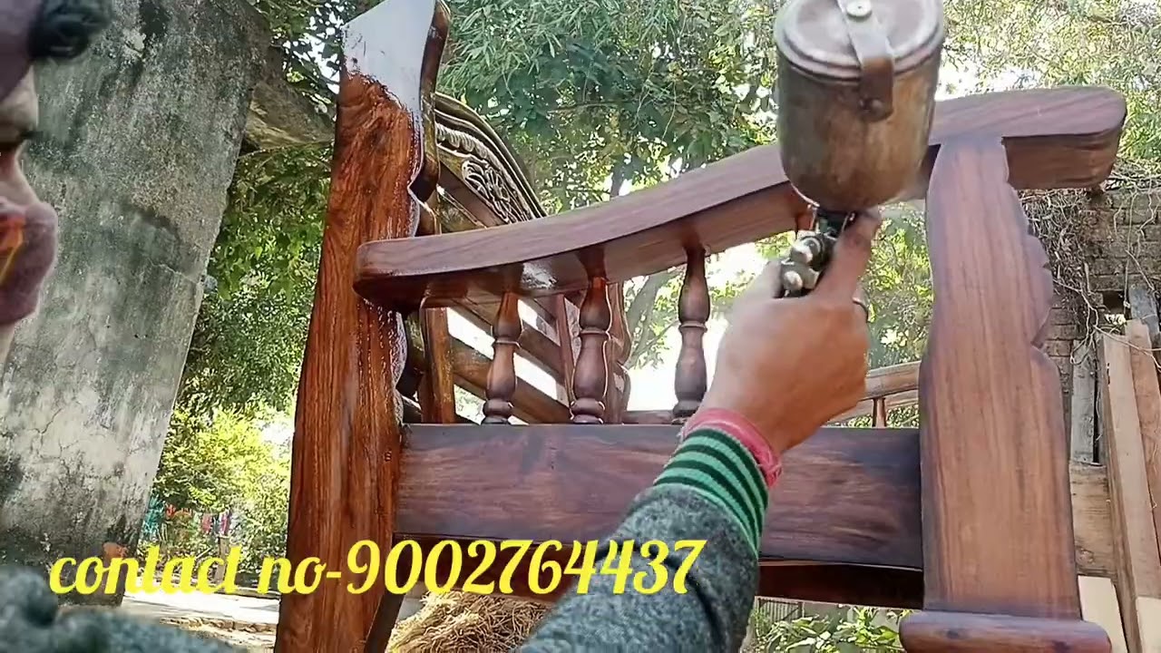 #পিউ পালিশ করার জন্য স্প্রে গান কিভাবে চালাবো#পিউ পলিশ#স্প্রেগান#সোফার উপর কিভাবে পিউ পালিশ করবো#pu#