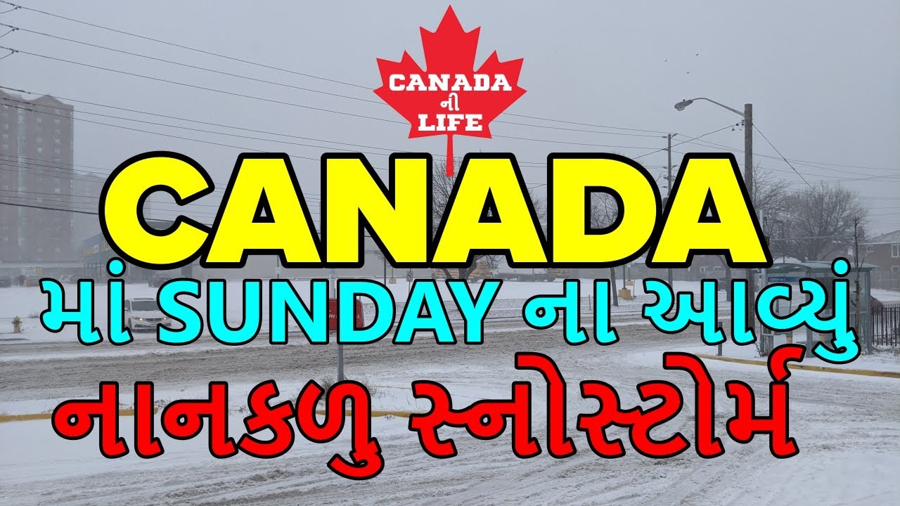 Canada 🇨🇦 માં SUNDAY ના આવ્યું નાનકળુ સ્નોસ્ટોર્મ - Windy Thunderstorm ❄️🌀🌬️
