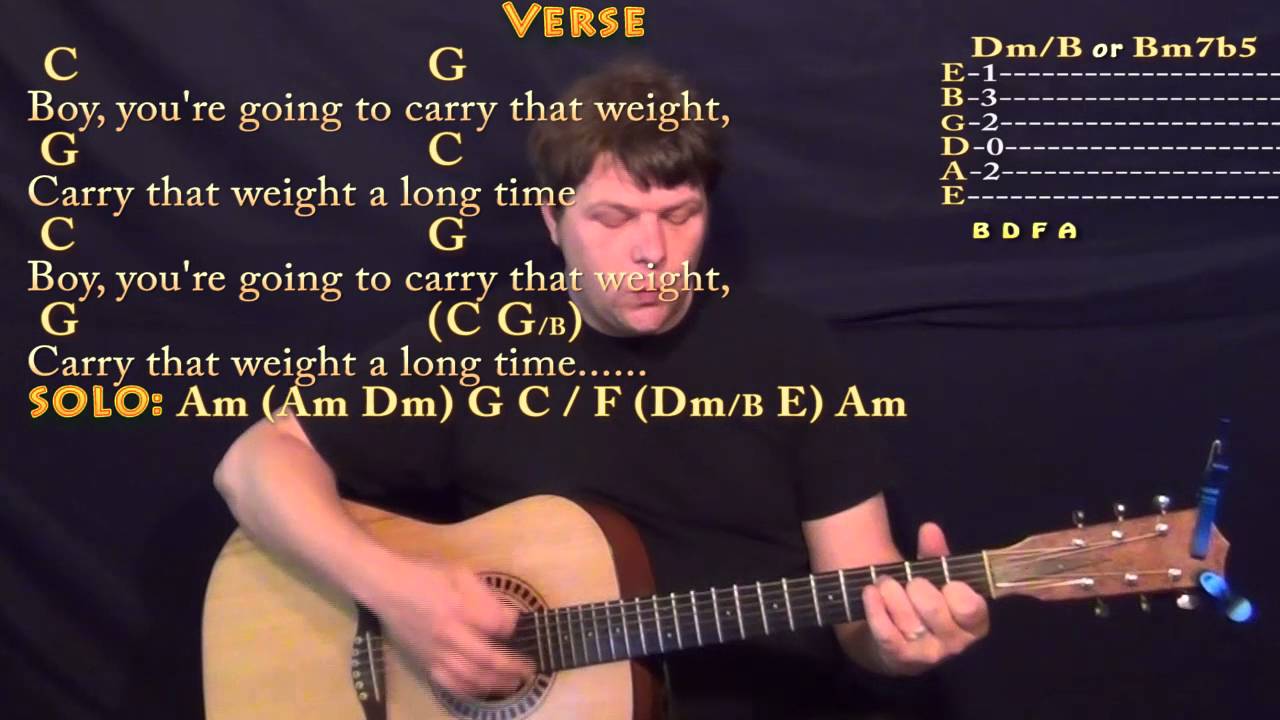 Golden Slumbers/Carry That Weight/The End (Beatles) Strum Guitar Cover Lesson with Chords/Lyrics
