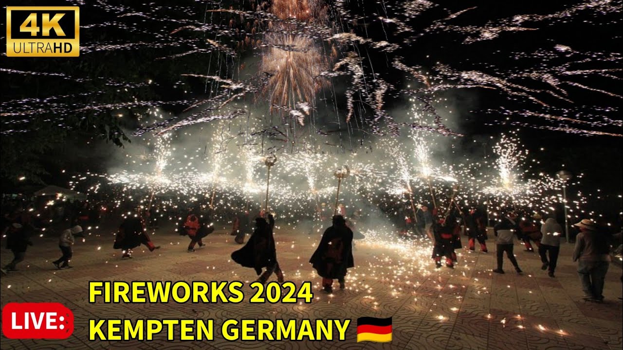 FIREWORKS🎇[2024] in Kempten Allgäu Germany 🇩🇪|Europe By Walking|