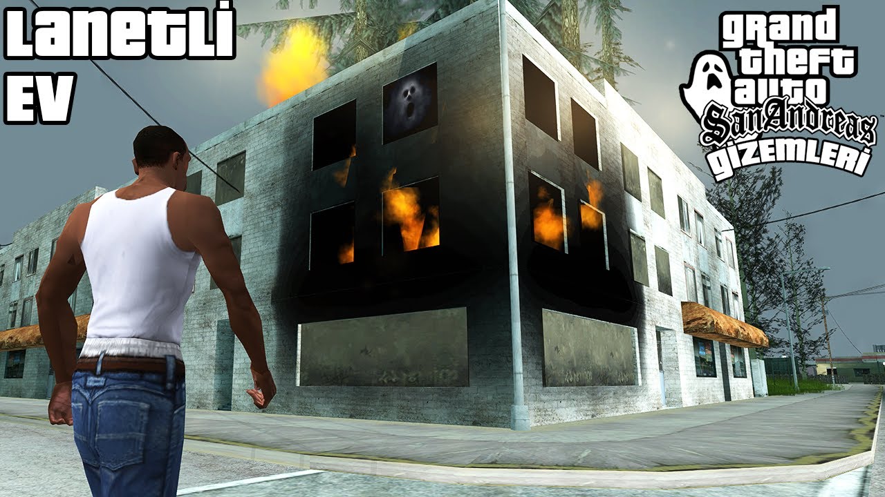 GTA SAN ANDREAS LANETLİ YANAN EV VE GİZEMLİ MEZAR !
