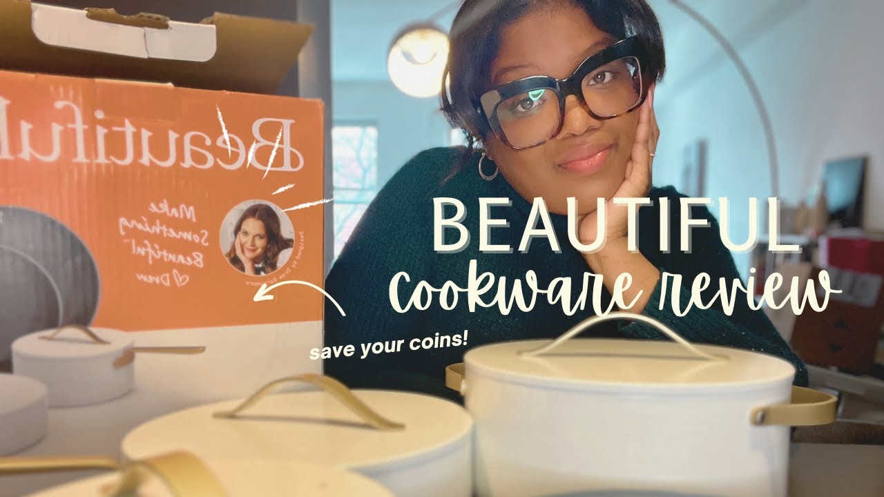 Beautiful by Drew Barrymore Cookware Review | Caraway Dupe | unboxing, testing and reviewing
