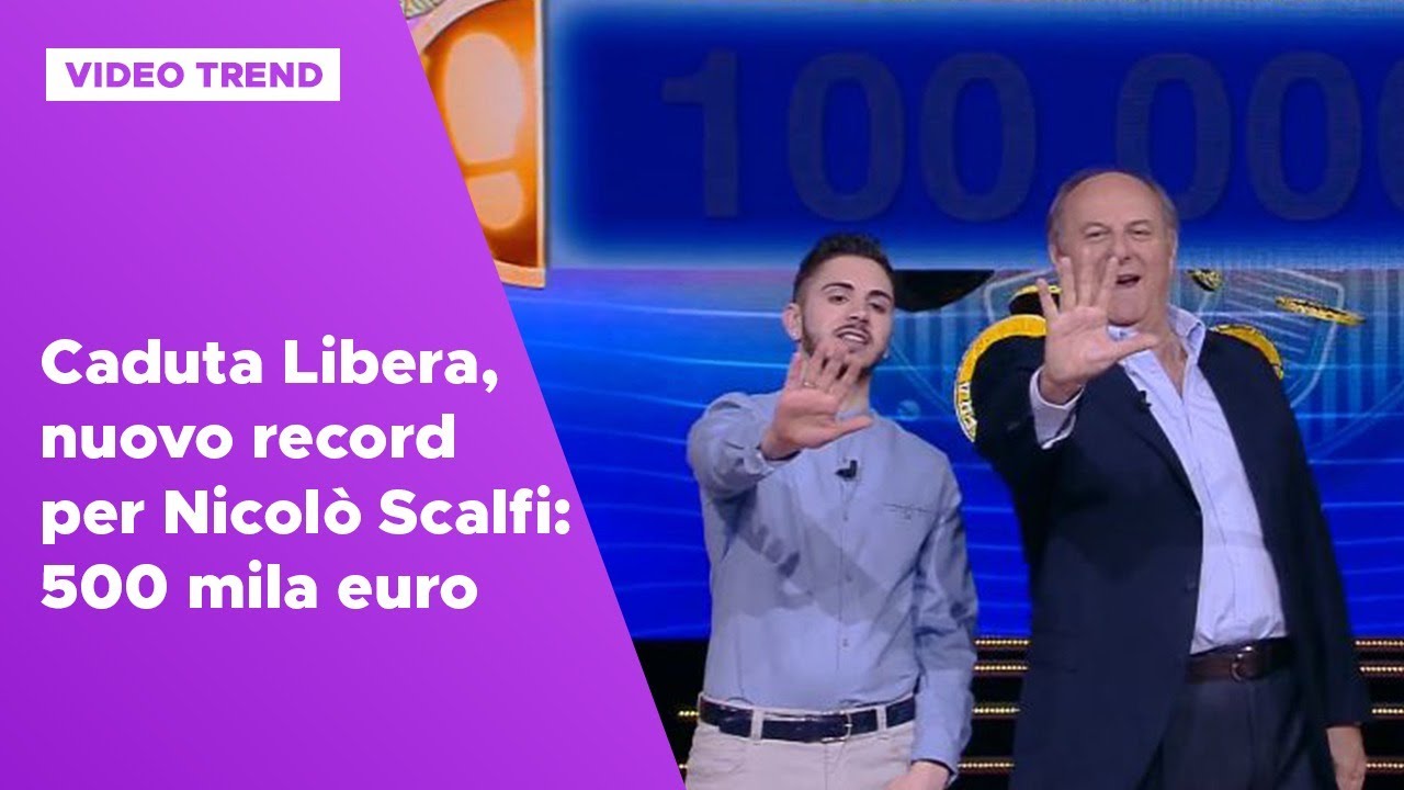 Caduta Libera, record di 500mila euro per Nicolò Scalfi