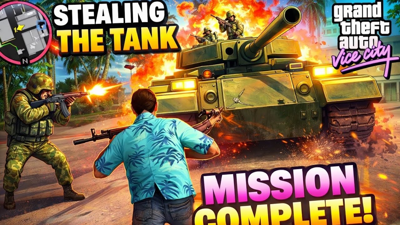 Stealing the Military Tank in Vice City 😱 | Mission Passed