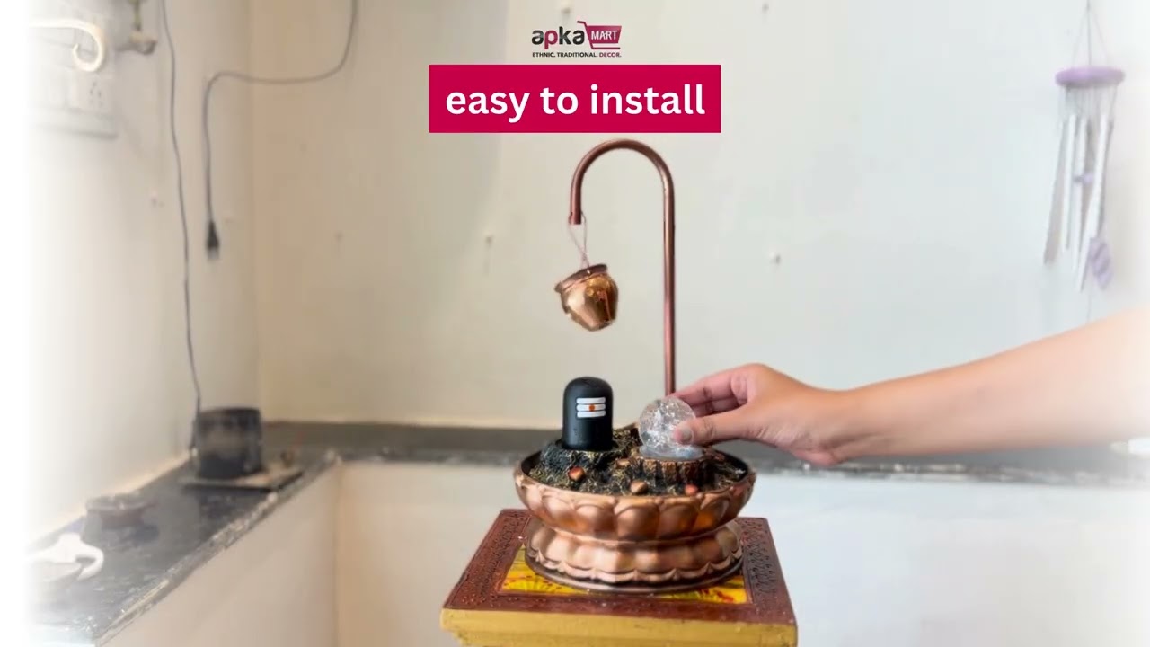 Shivling Water Fountain for Home & Puja &ndash; Divine Decor for Pooja Mandir | Unique Water Fountains