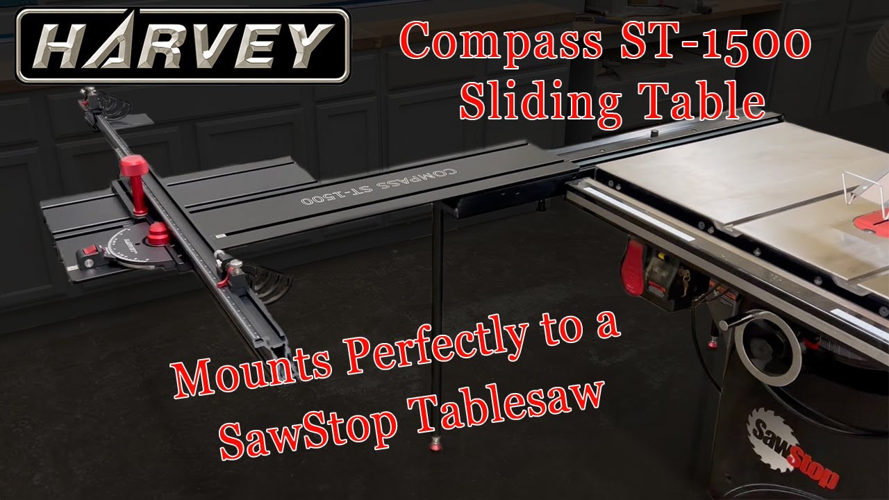 Sliding Table That Fits a Sawstop/ Harvey Compass ST 1500 Sliding Table Unboxing