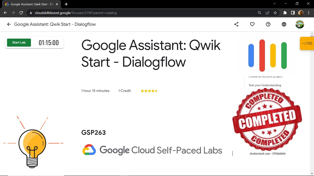 Google Assistant: Qwik Start - Dialogflow || [GSP263] || Solution
