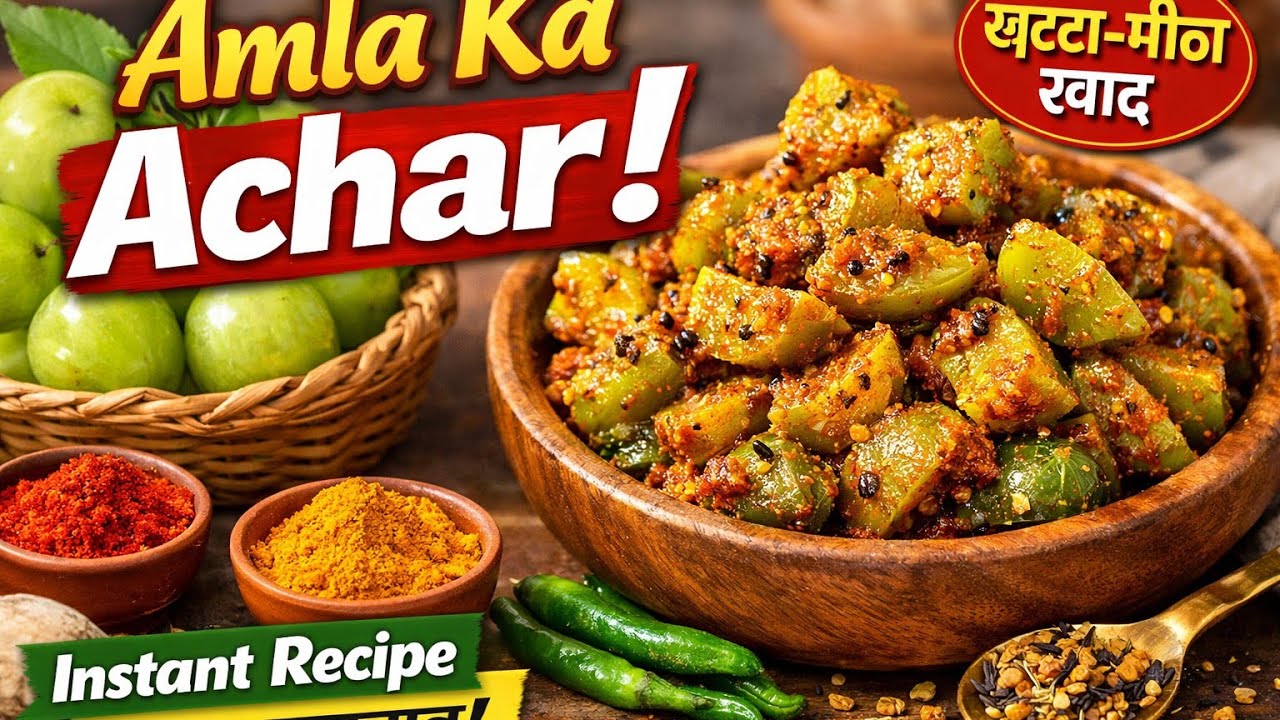 खट्टा-मीठा आंवले का अचार | Amla Pickle Step by Step 