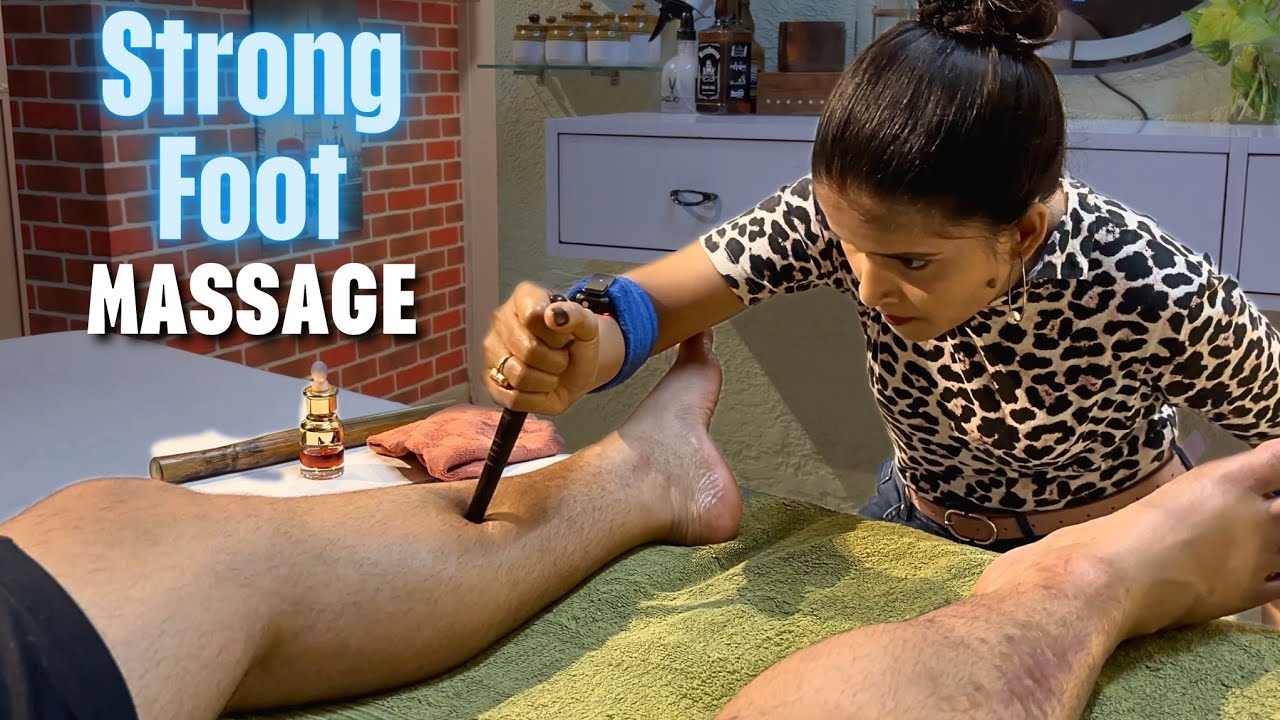 Painkiller Foot Massage | A Great Relaxing Foot Massage with Thai Needle Stick | Cosmic Lady ASMR