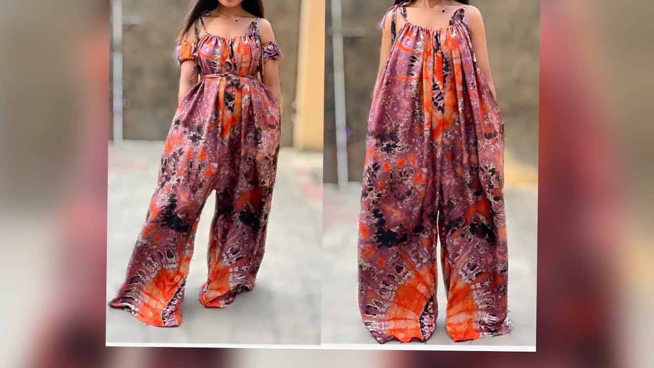 HOW TO MAKE TRENDING JUMPSUIT  BUBU KAFTAN DRESS// NO JOINING