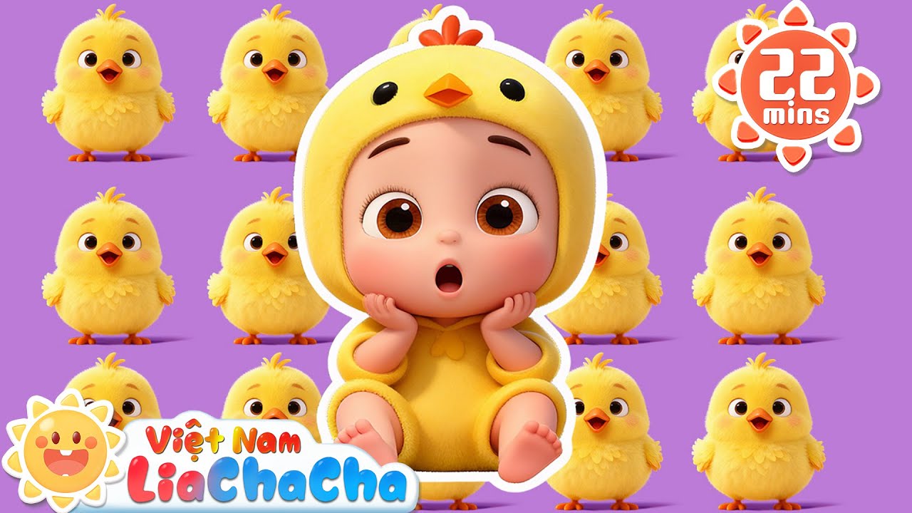 🐣 Bài hát Gà con màu vàng dễ thương | Bài hát động vật | LiaChaCha - Ca Nhạc Thiếu Nhi Việt Nam