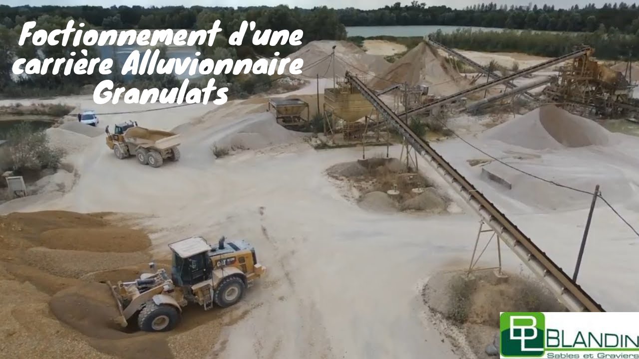Fonctionnement d'une carrière Alluvionnaire (Granulats)