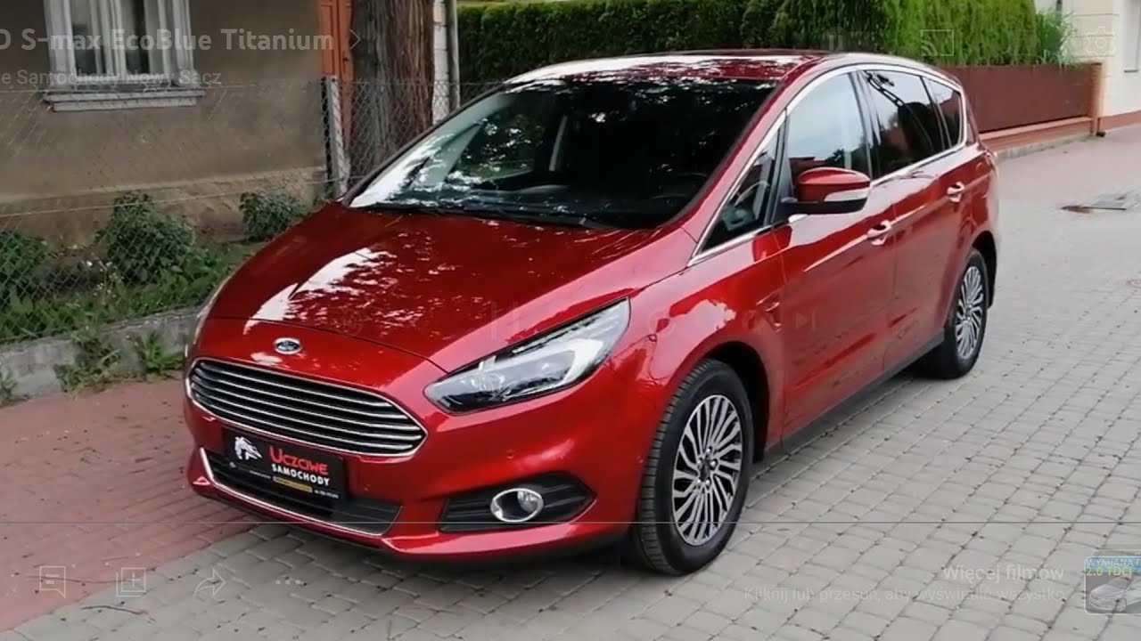 🔴SPRZEDANY🔴 FORD S-max EcoBlue 190 KM Titanium Ruby Red
