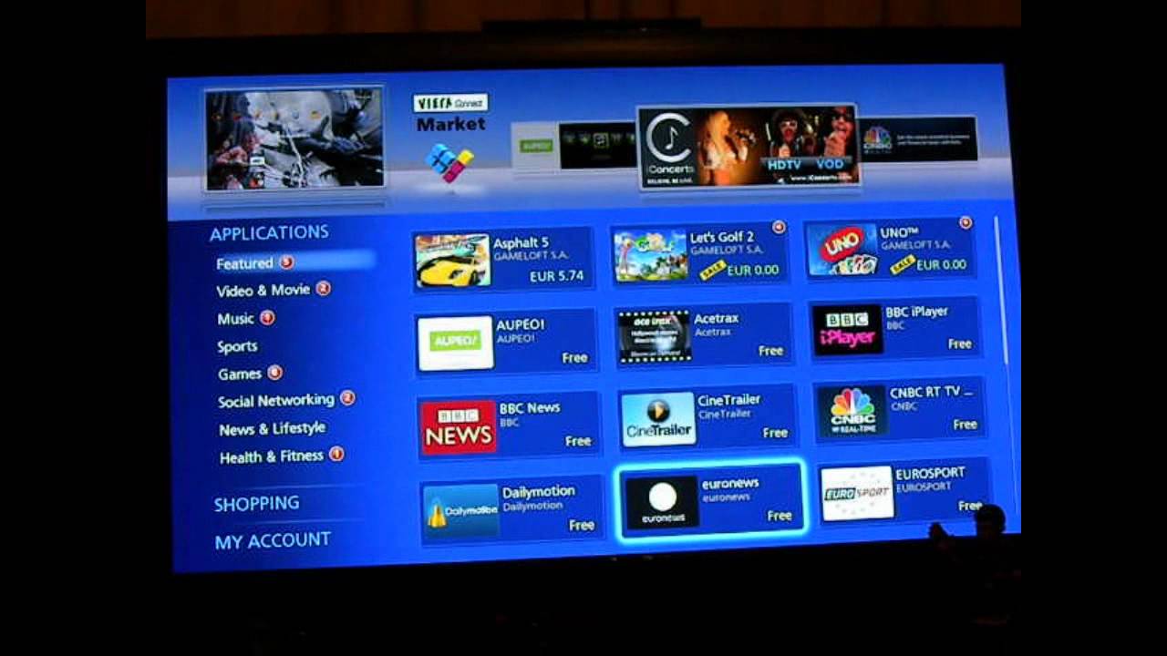 Panasonic Smart VIERA TX ST30B Interface Review/Viera Cast