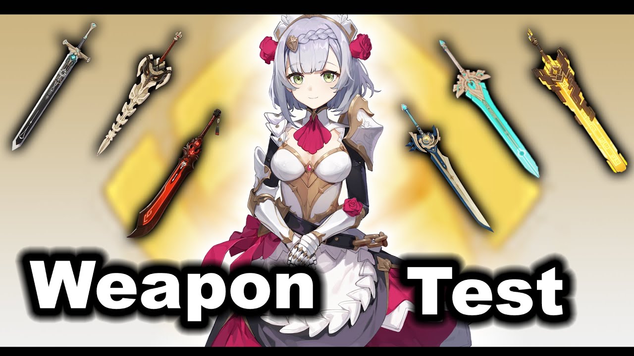 Genshin Impact Testing Weapons on Noelle
