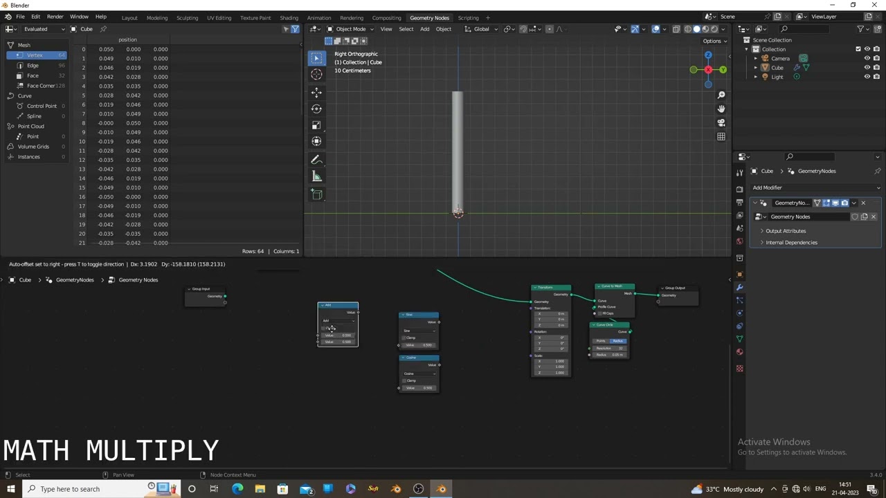 Blender geometry node repeating motion!! circular motion in geometry nodes