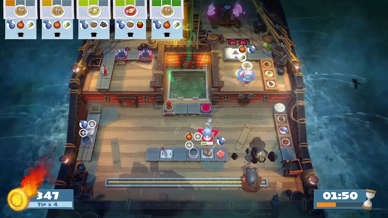 Overcooked! All You Can Eat - The Peckish Rises - Level 2-3 - 4 Stars - 2 Player co-op