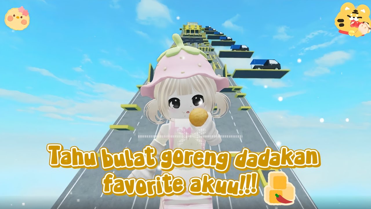 tahuuu bulattt~, aku main tower tahu bulat, jadii pengen makan deh!! 🟡🌻😻 | Tahu Bulat Tower | Roblox
