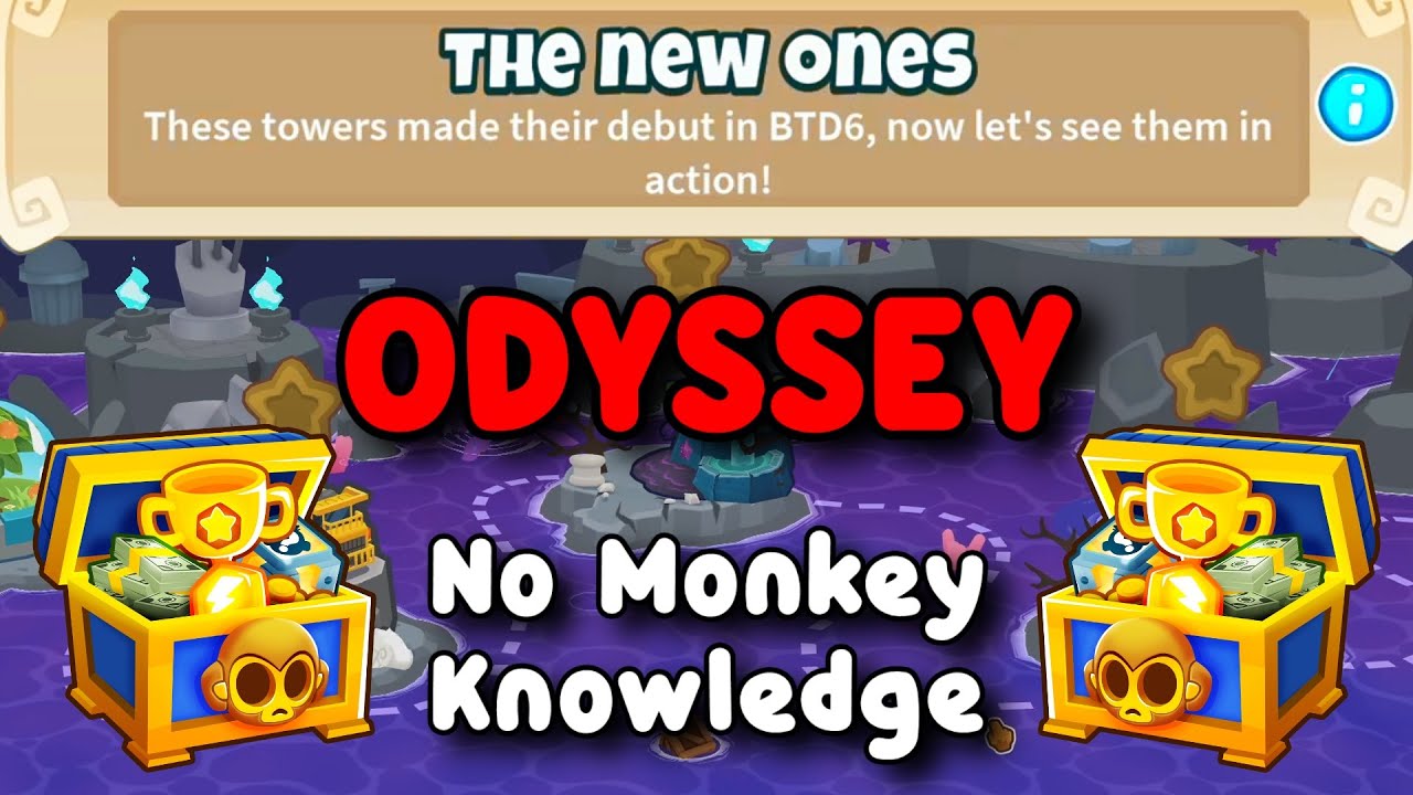 Odyssey Hard Mode | No Monkey Knowledge | BTD6 Tutorial | The New Ones