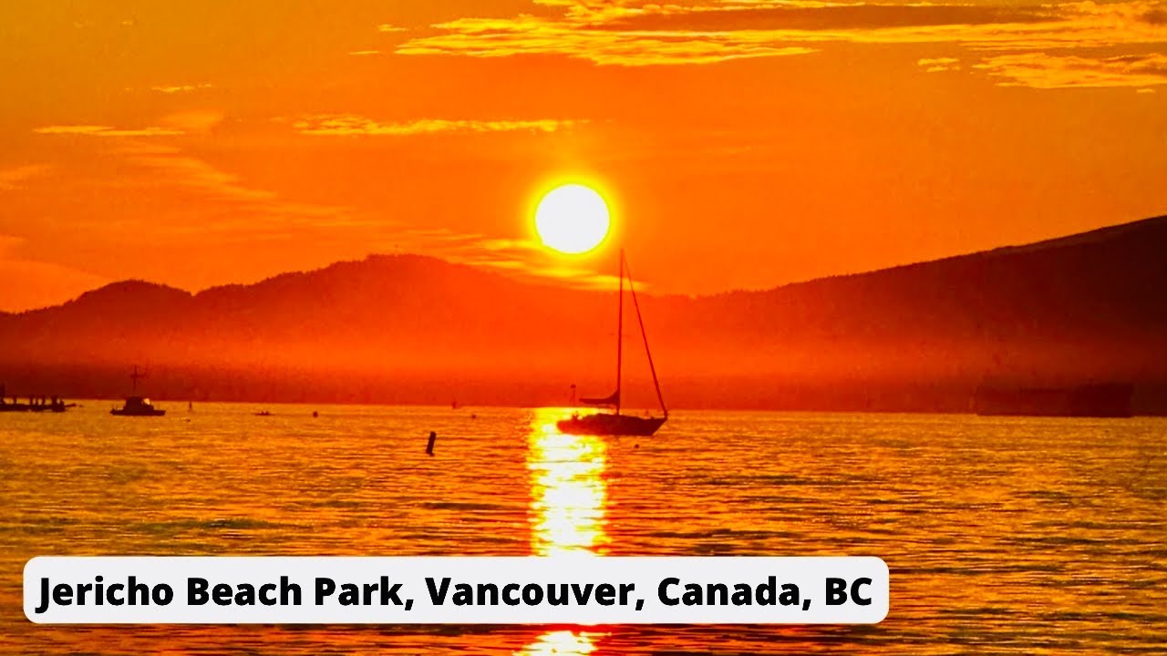Relaxing Beach Walking for Sleep in Vancouver Jericho Beach Park, Vancouver, Canada, BC, asmr