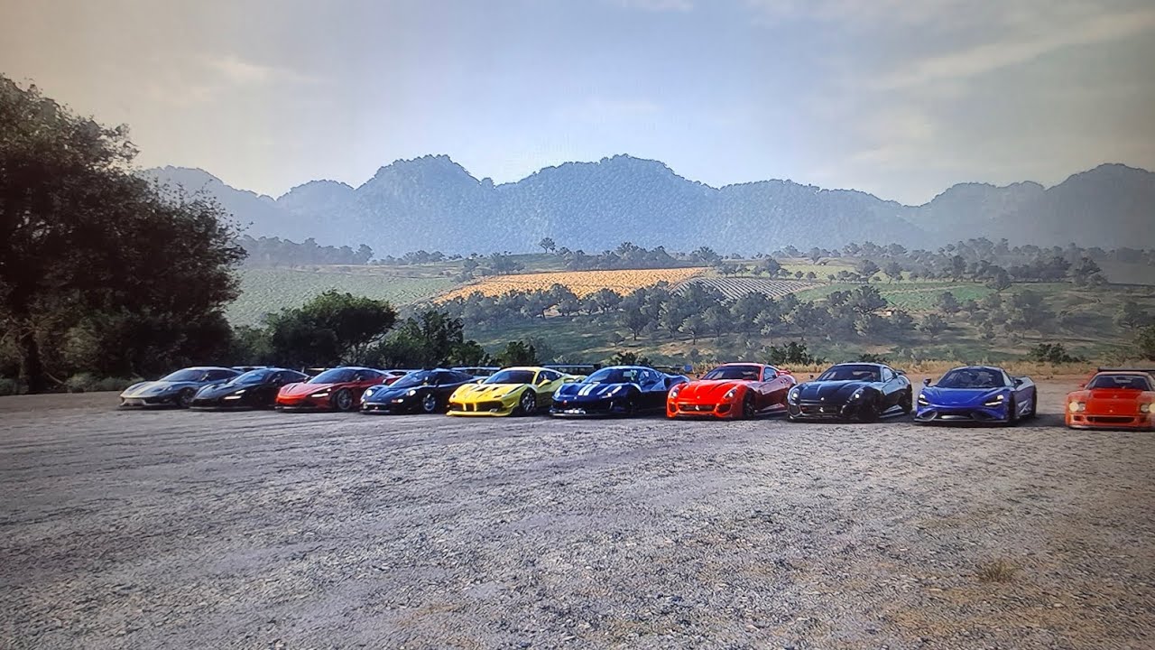 FH5 drag race: 765LT F40 Vs 599XX 599TT 488 Pista 488 Challenger F1 Vs 720S spider Senna 360 Modena