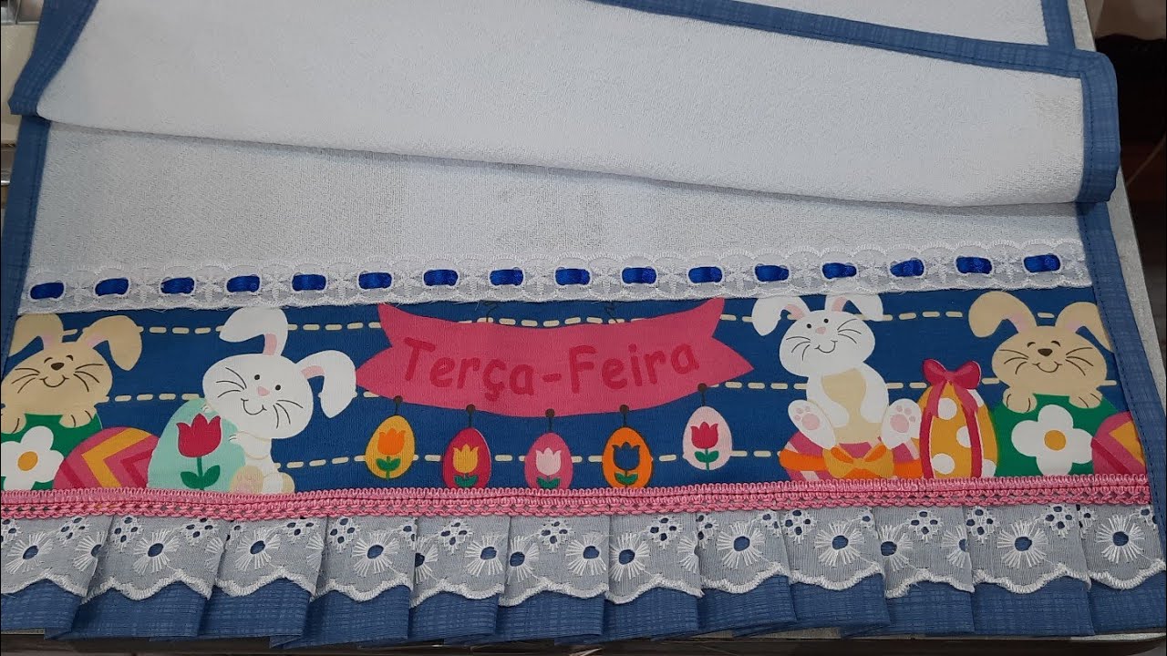 Pano de prato tema Páscoa. 
