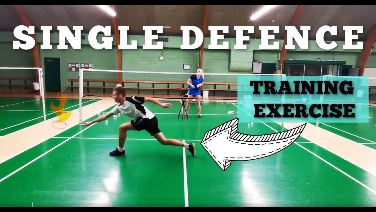 SINGLE DEFENCE, DIRECTIONAL CHANGES - BADMINTON EXERCISE #89, tutorial