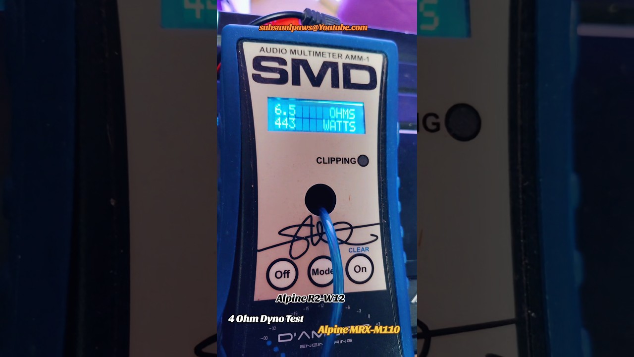 4 Ohm Dyno Test Alpine MRX-M110 Amplifier