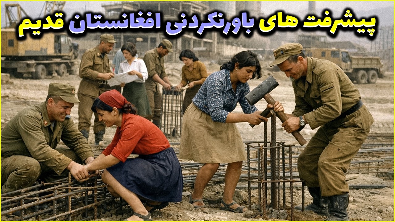 افغانستان زیر پرچم سرخ دوره صنعتی افغانستان بزرگ حقایق تارخی 😍😘