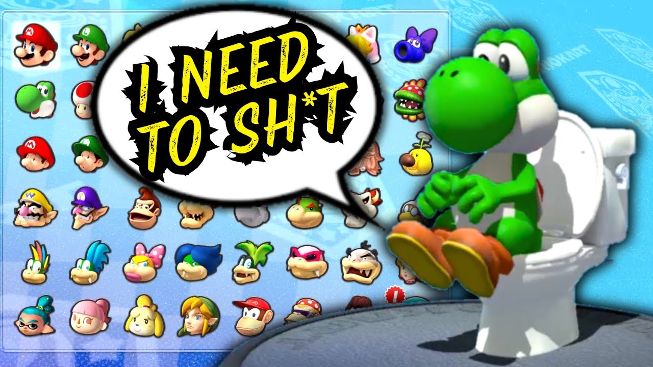 What if you play Mario Kart with Yoshi on a Toilet? (Shell Cup)