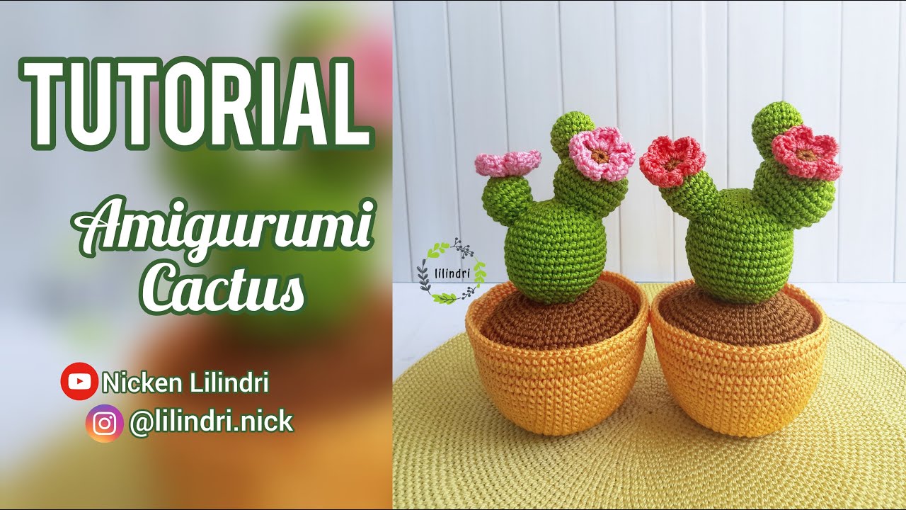CROCHET // Tutorial Amigurumi Cactus Mickey / Kaktus Rajut // Free Pattern