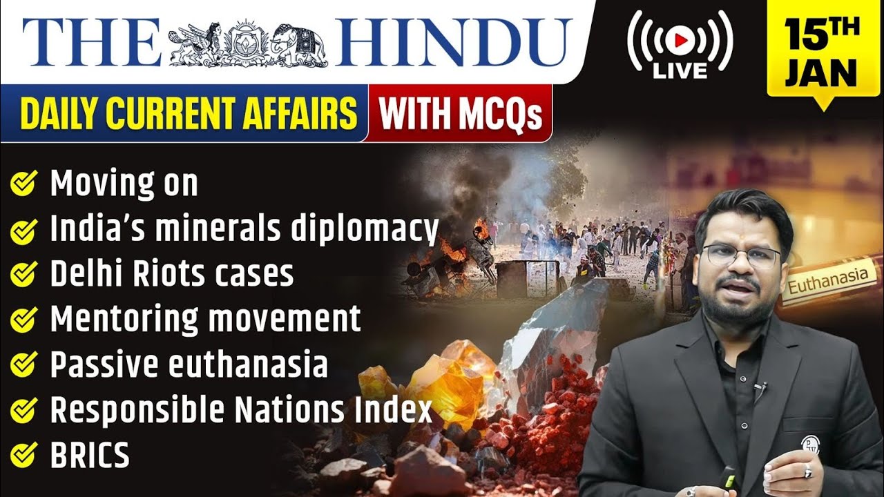 The Hindu Analysis | 15th January 2026 | The Hindu Newspaper  - Practice Questions | Prashant Sir
