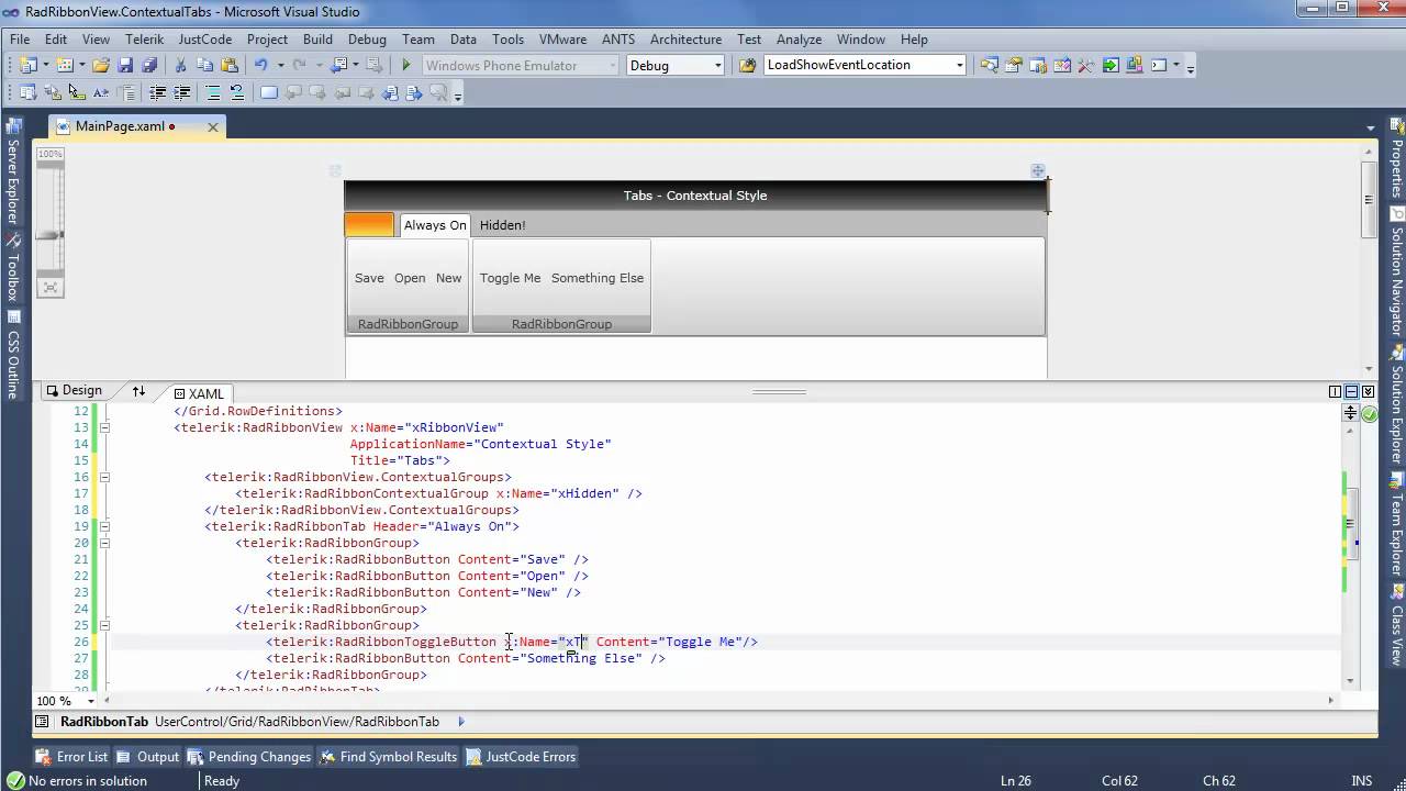 RibbonView - Part 3: Understanding Contextual Tabs (Silverlight & WPF)