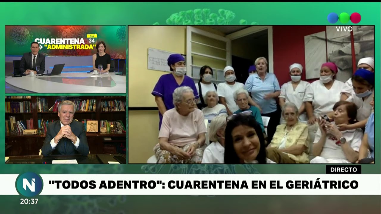 Todos adentro: la CUARENTENA en un GERI&Aacute;TRICO - Telefe Noticias