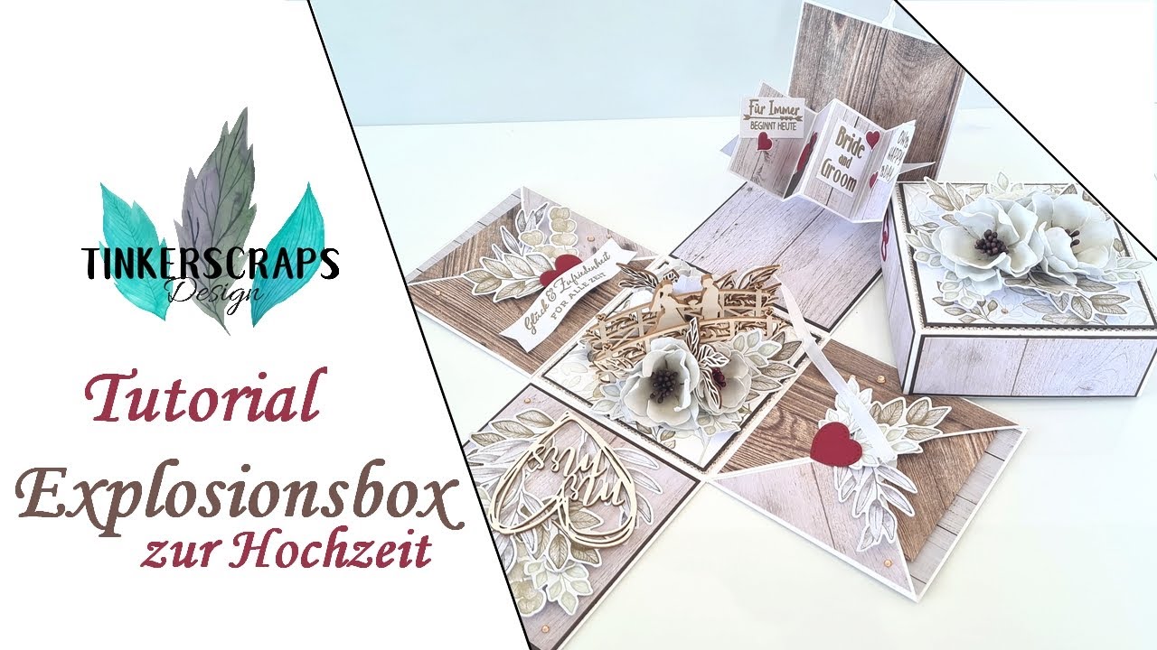Tutorial / Anleitung  - Explosionsbox zur Hochzeit - super Geschenkidee - deutsch