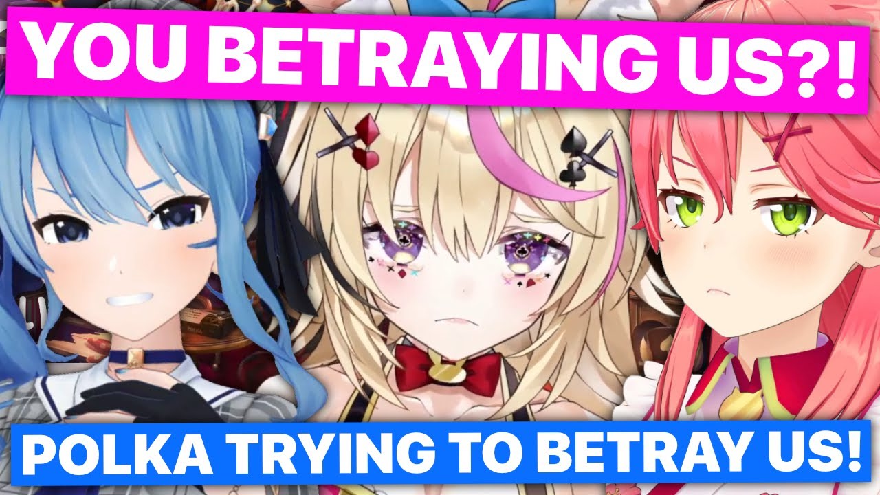 MiComet Catch Polka Betraying Shiraken (Polka, Suisei, Miko / Hololive) [Eng Subs]