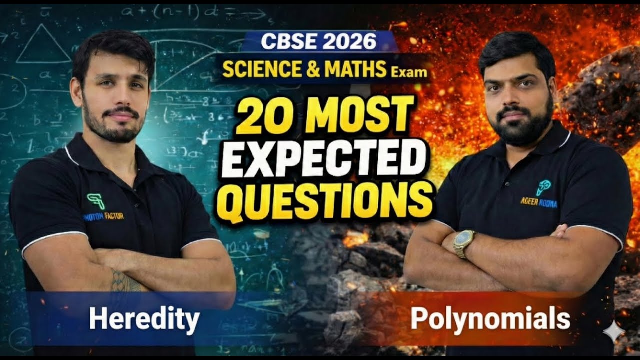 20 Most Expected Questions - Maths and Science | Polynomials and Heredity