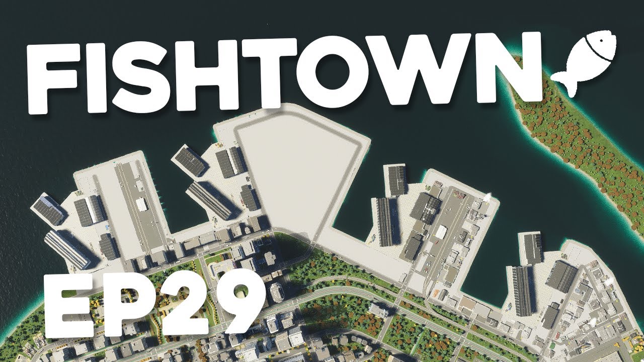 New CITY PIERS District - Cities Skylines 2 FishTown #29