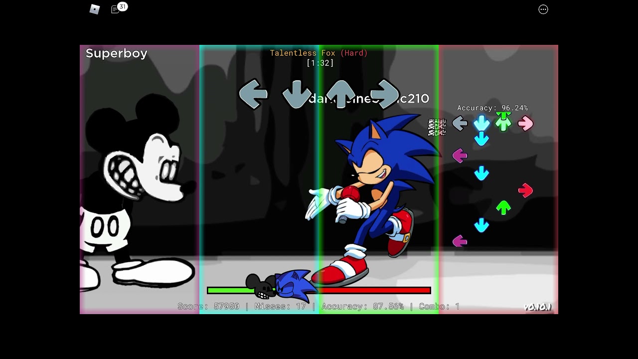 Mickey exe vs sonic