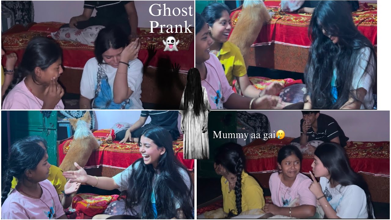 *Ghost* prank 💀👻 Sona bahut rone lagi🤣😭 mummy aa gai end me🥲 #littleanushkavlogs