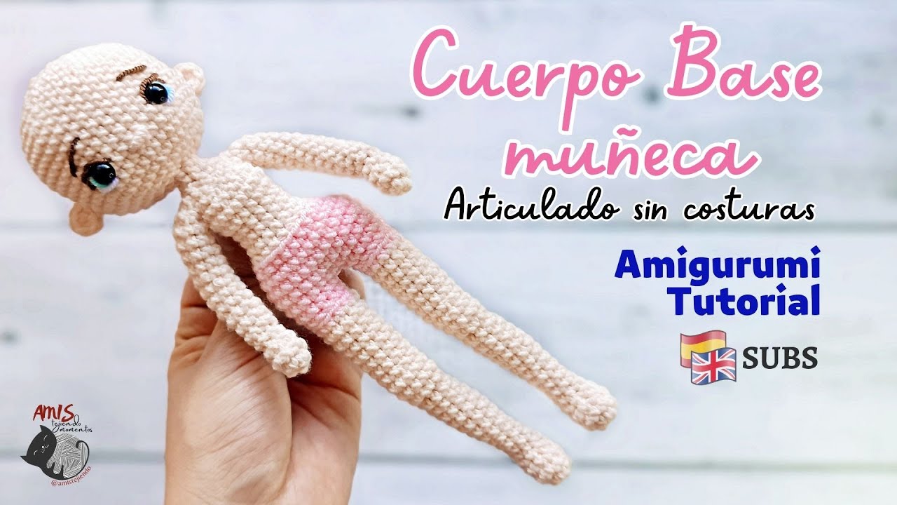 Mujer Cuerpo Base Amigurumi Tutorial | 21 cms | Amis Tejiendo Momentos ENG/SPA Subs
