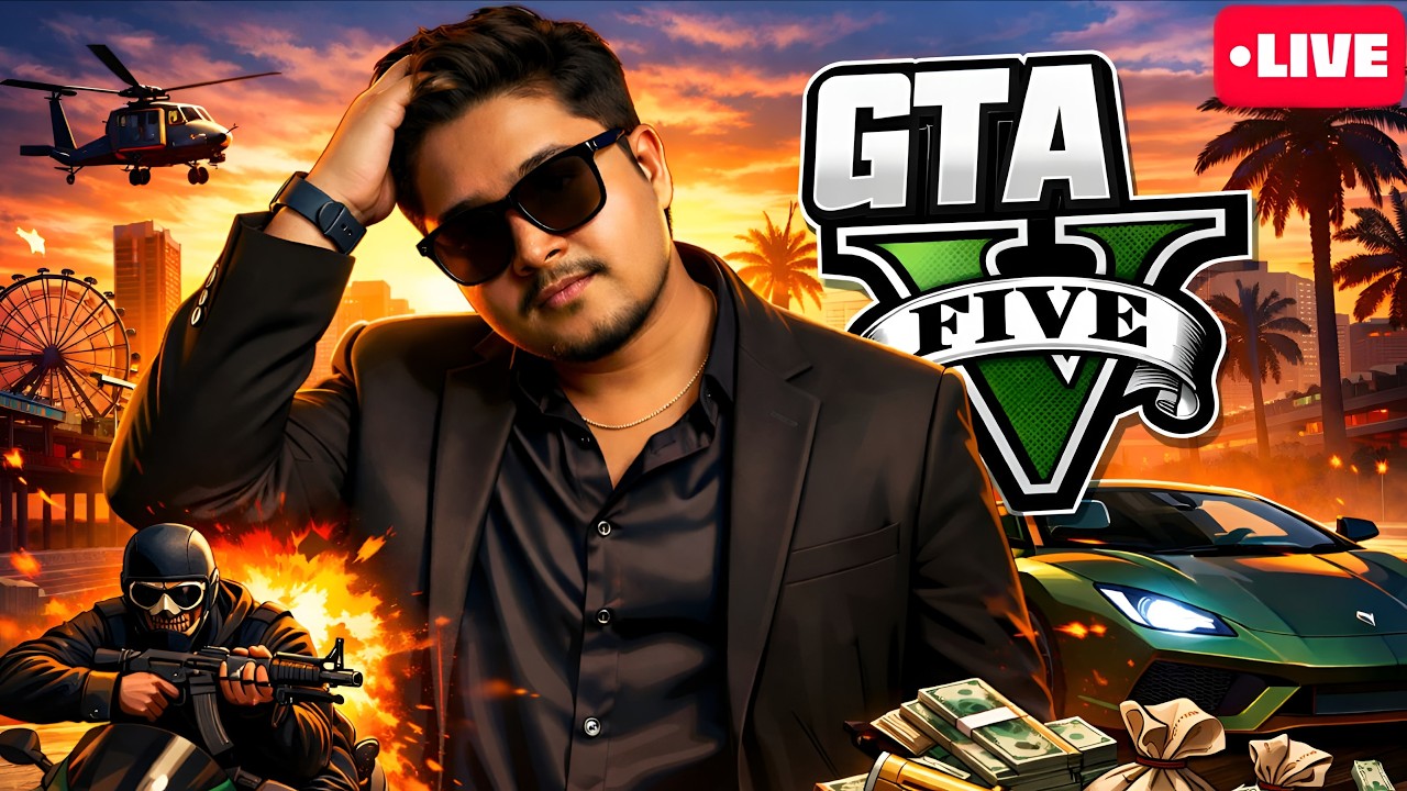 🔴GTA V Mein Aaj Banenge Real Gangster 😎 | Full Action Gameplay Live | Full on Action Mode | AKASH GG