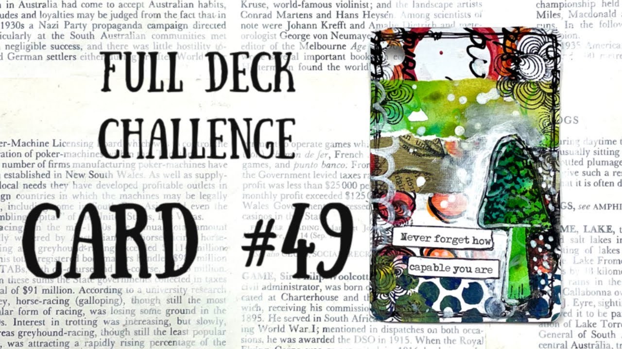 Collage Altered Playing Card | Card #49 | Full Deck Challenge 🦋ShanoukiArt🦋🧿