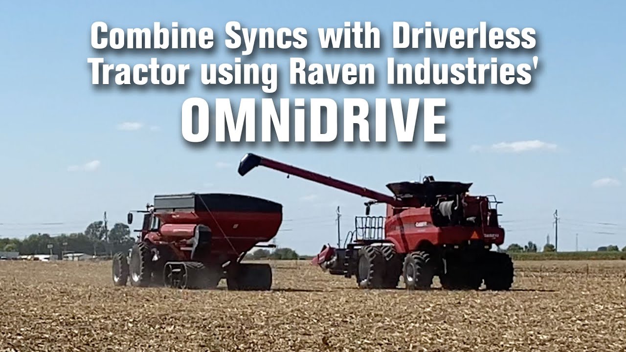 Combine Syncs with Driverless Tractor using Raven Industries' OMNiDRIVE
