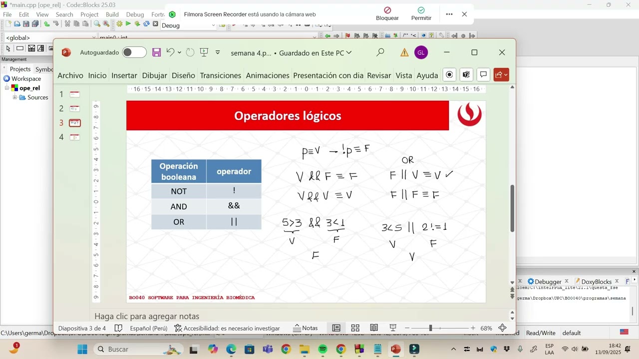 Operadores de relación y lógicos